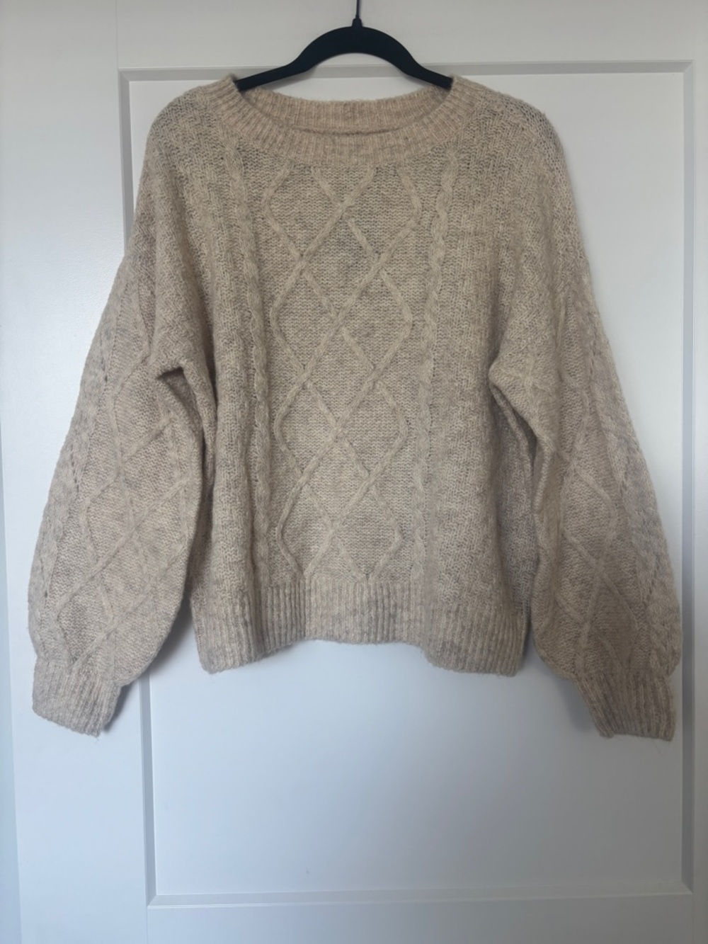 Cozy cream knit Lucky Brand sweater size Large NWT